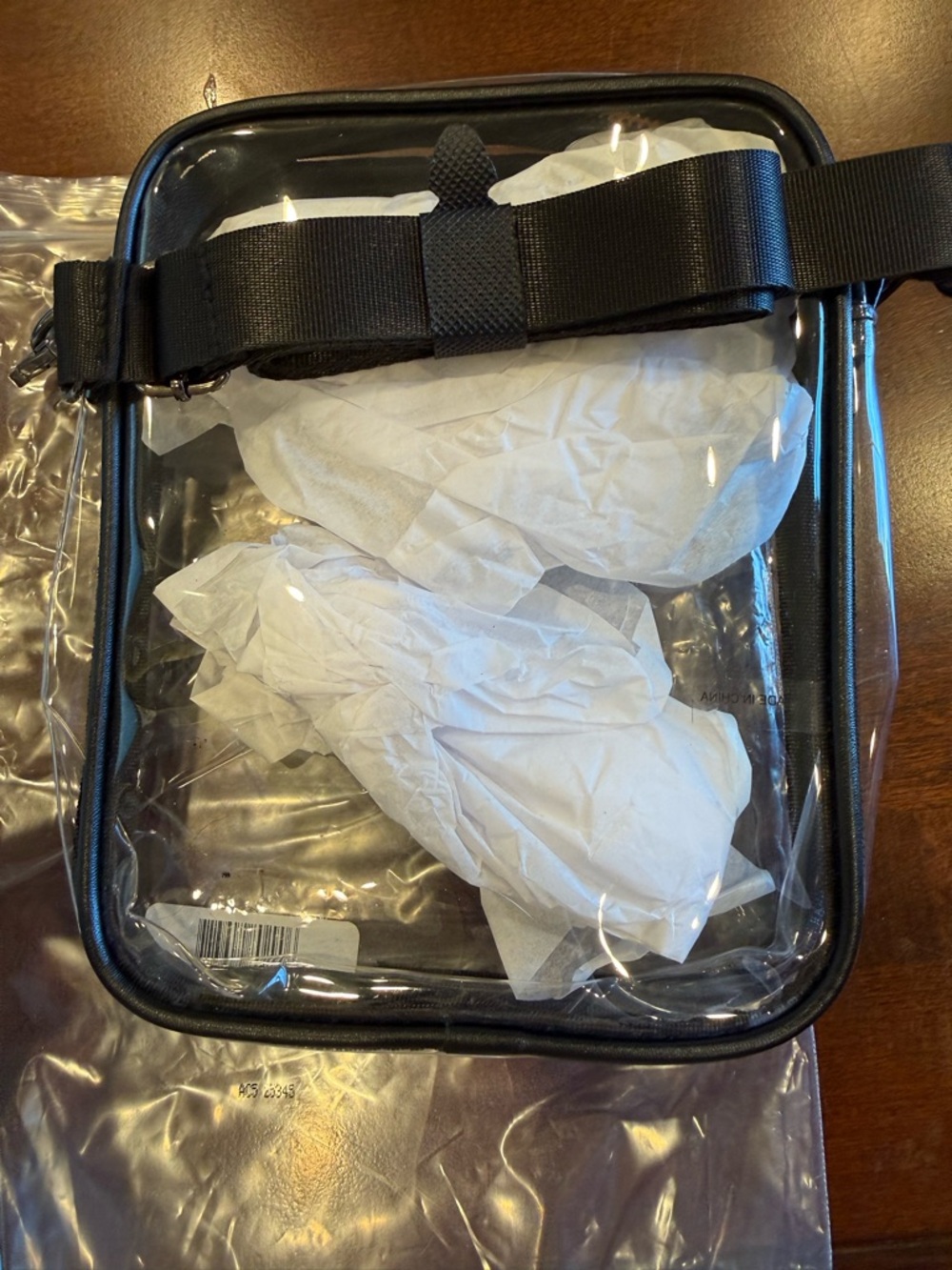 MAC Cosmetics Clear PVC Crossbody Bag with Black Trim - Picture 3 of 4